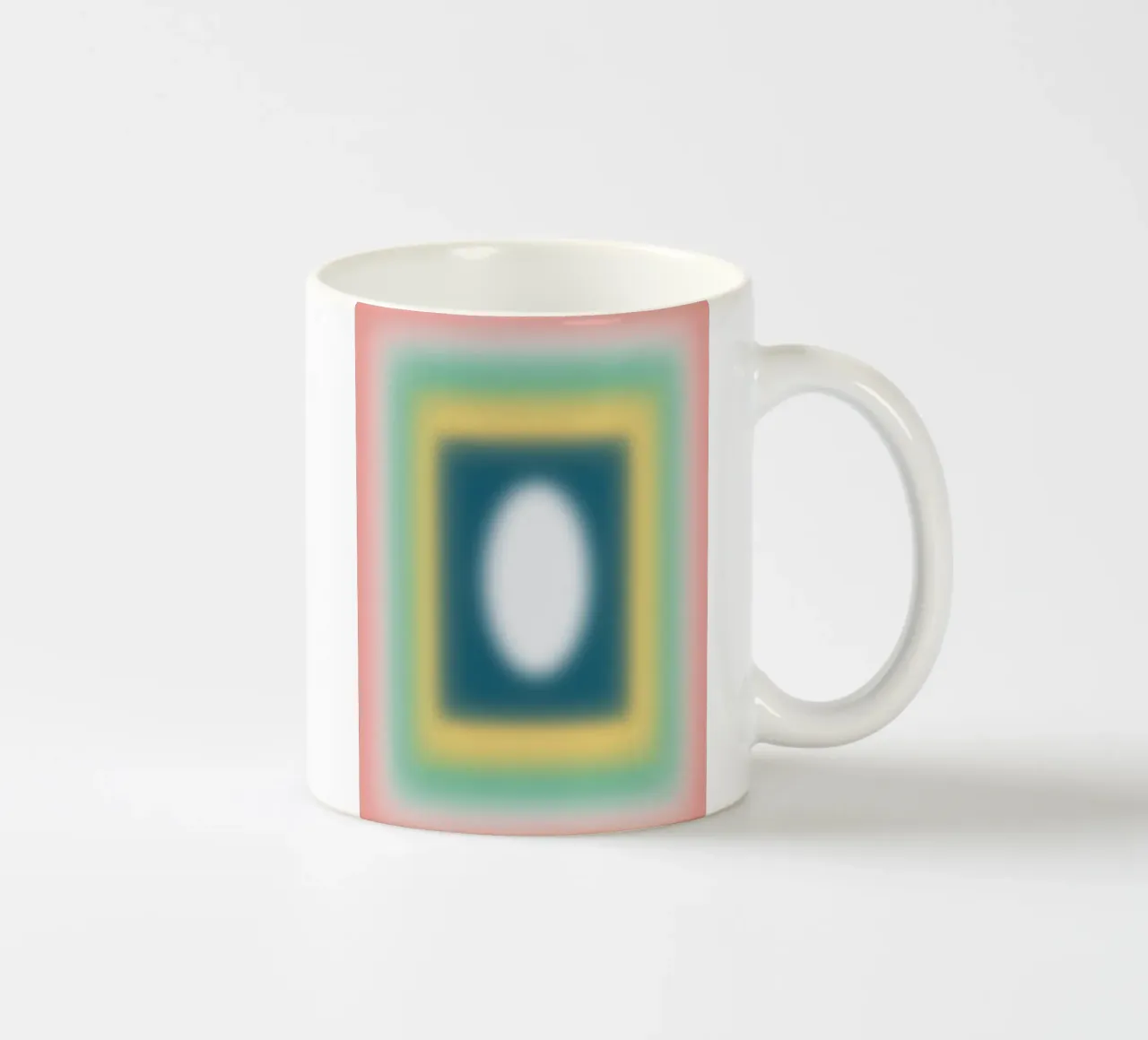 Opposites frames ceramic mug by Little Dean