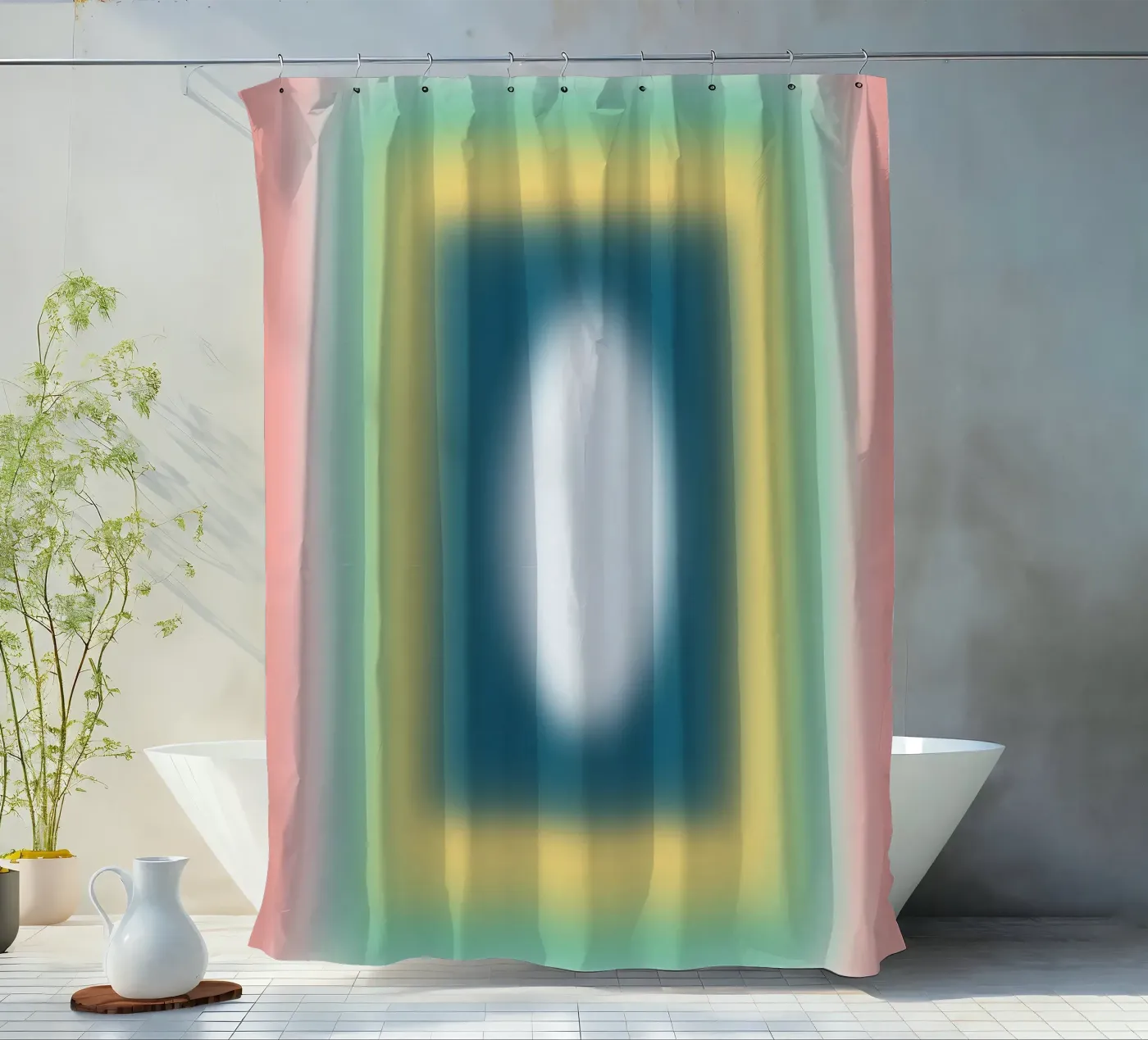 Tegenovergestelde frames douchegordijn van Little Dean