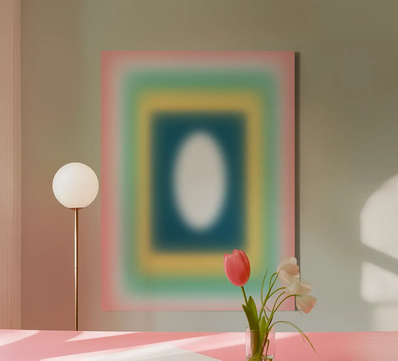 Tegenovergestelde frames canvas met Baklijst van Little Dean