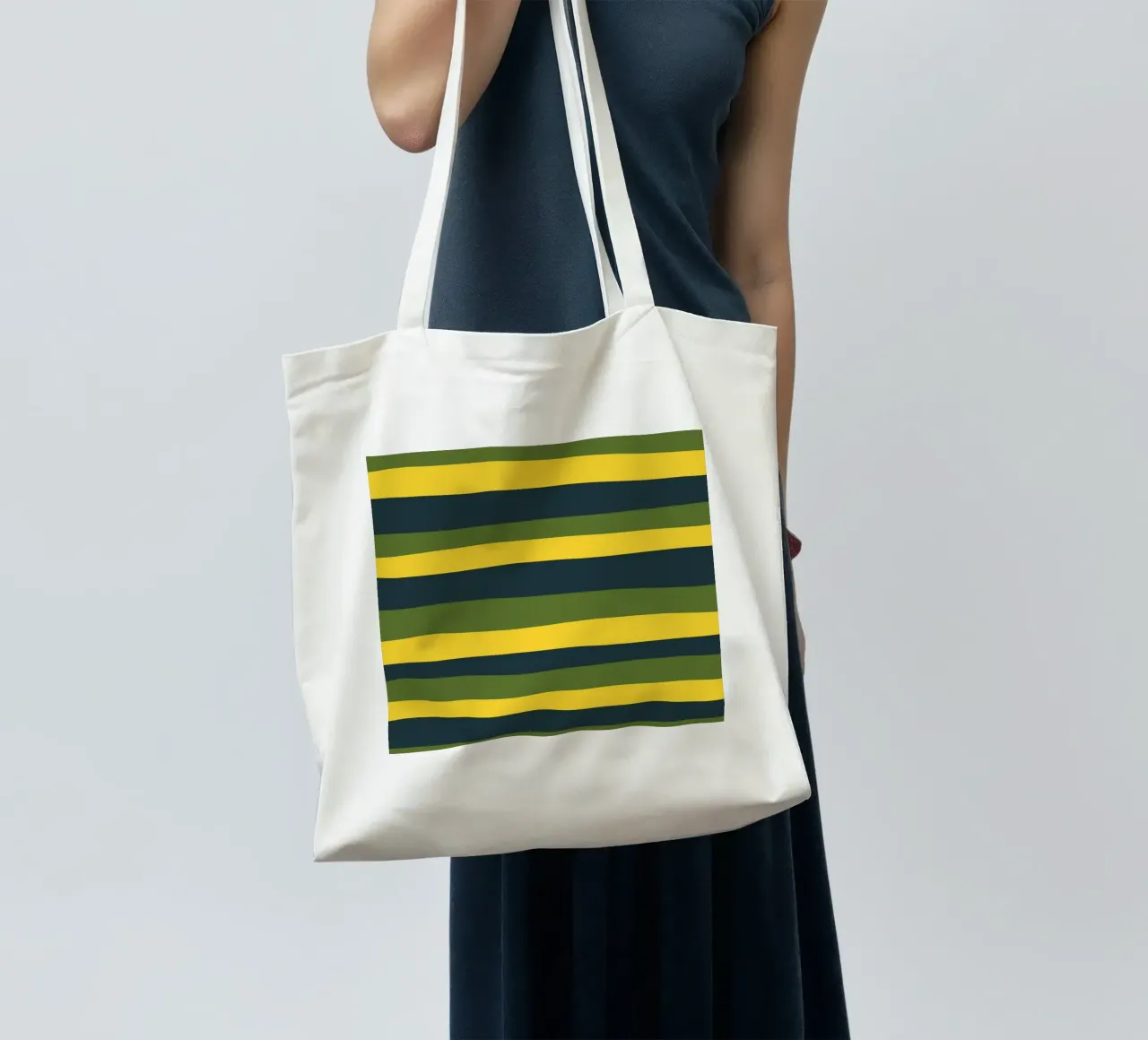 Strisce colorate var 1 borsa in juta da Little Dean