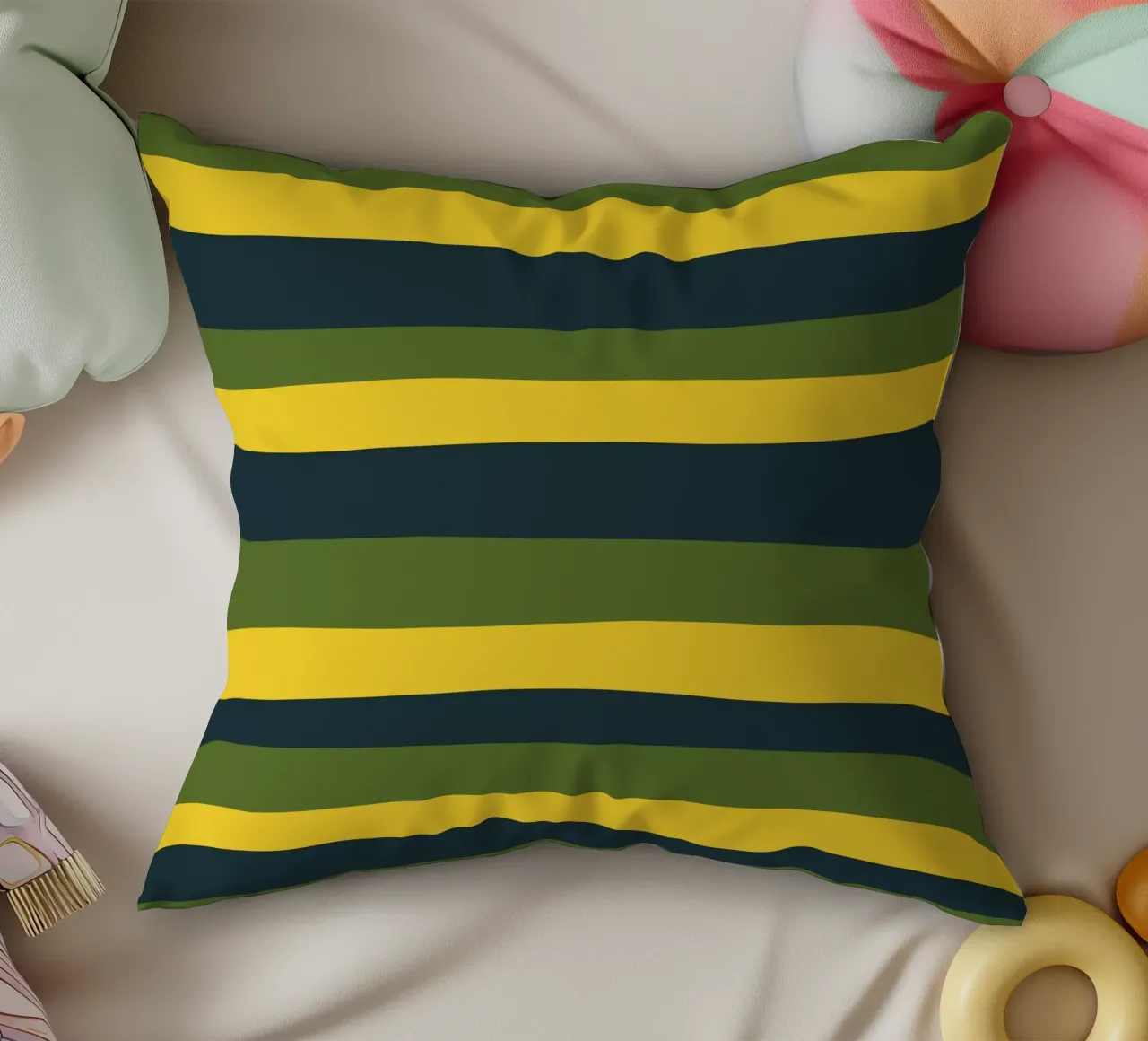 Strisce colorate var 1 cuscino da Little Dean