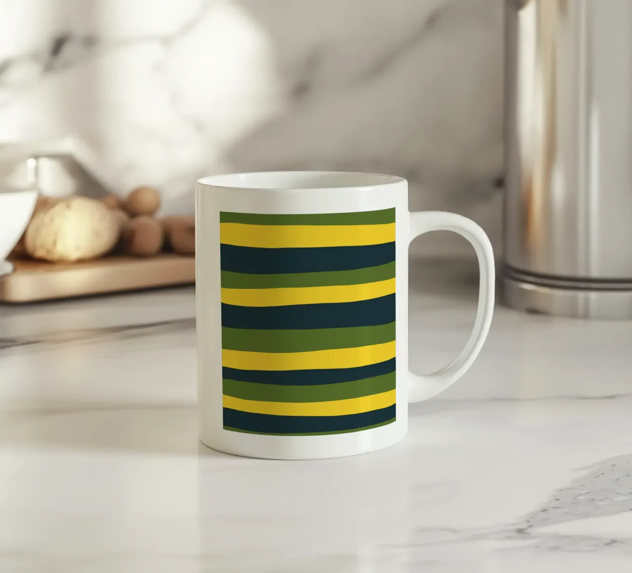 Strisce colorate var 1 tazza in ceramica da Little Dean