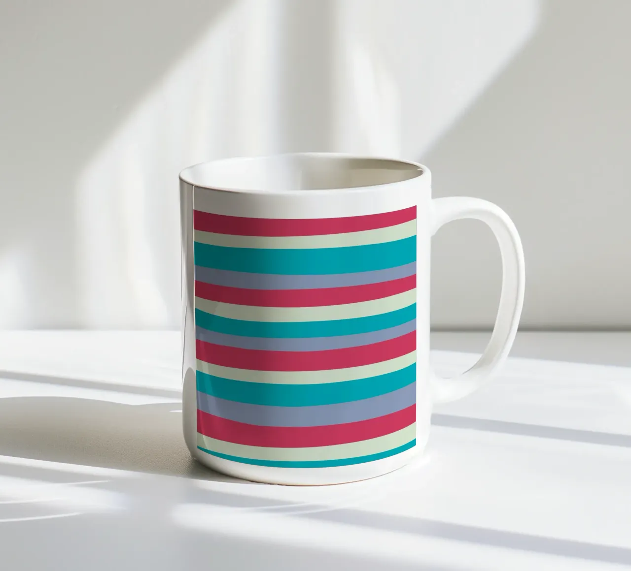 Strisce colorate var 3 tazza in ceramica da Little Dean