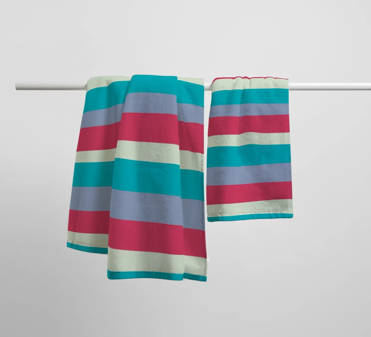 Strisce colorate var 3 asciugamano da bagno da Little Dean