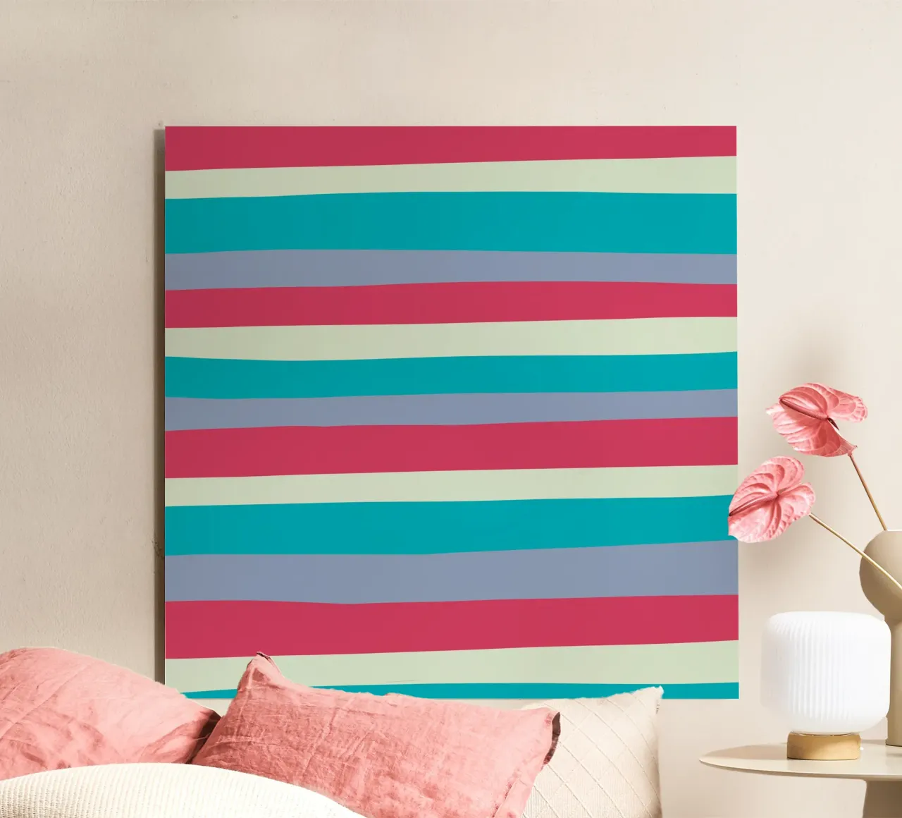 Strisce colorate var 3 alluminio dibond da Little Dean