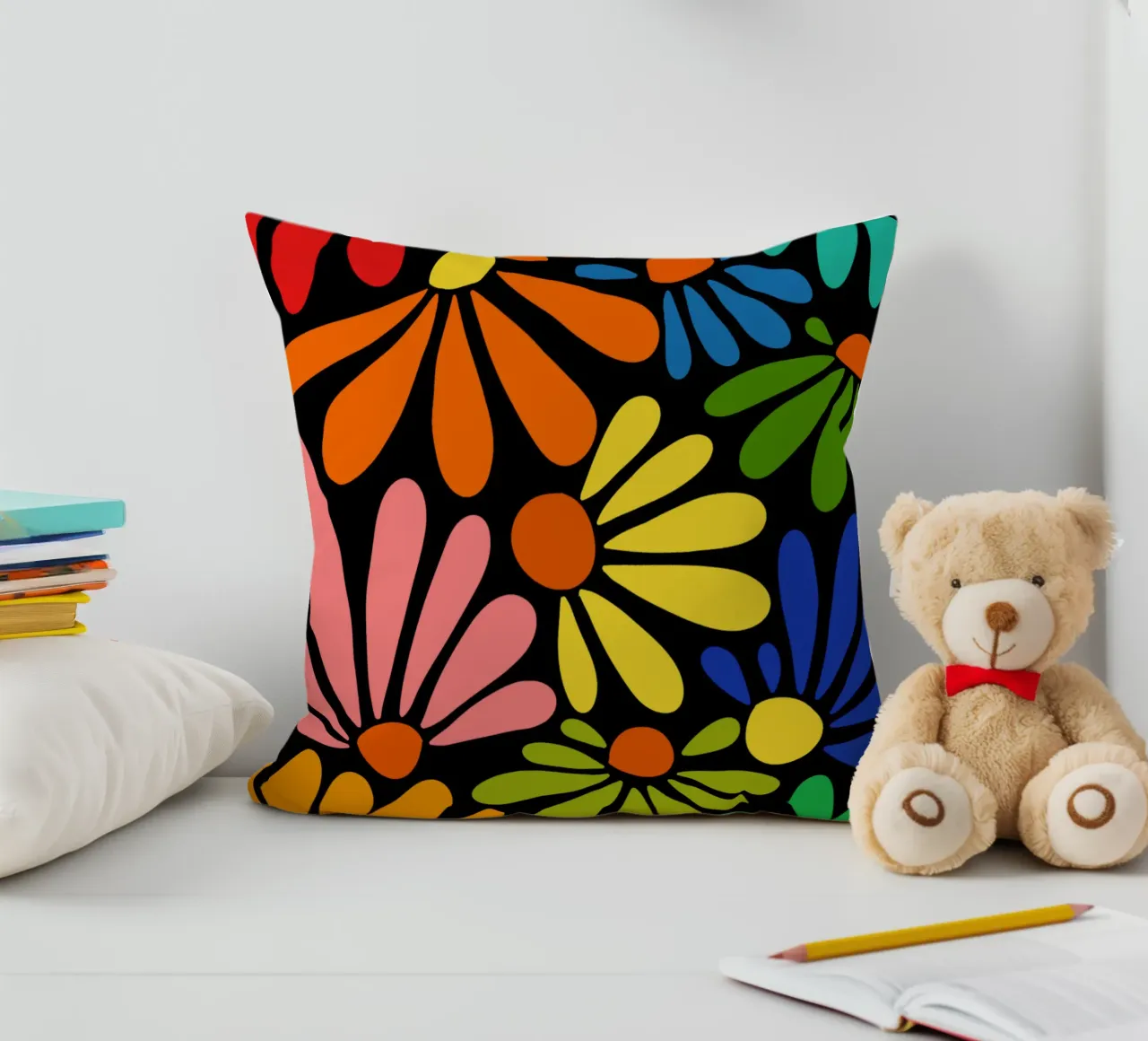 Colorful blooming cuscino da TijanaArtStudio88