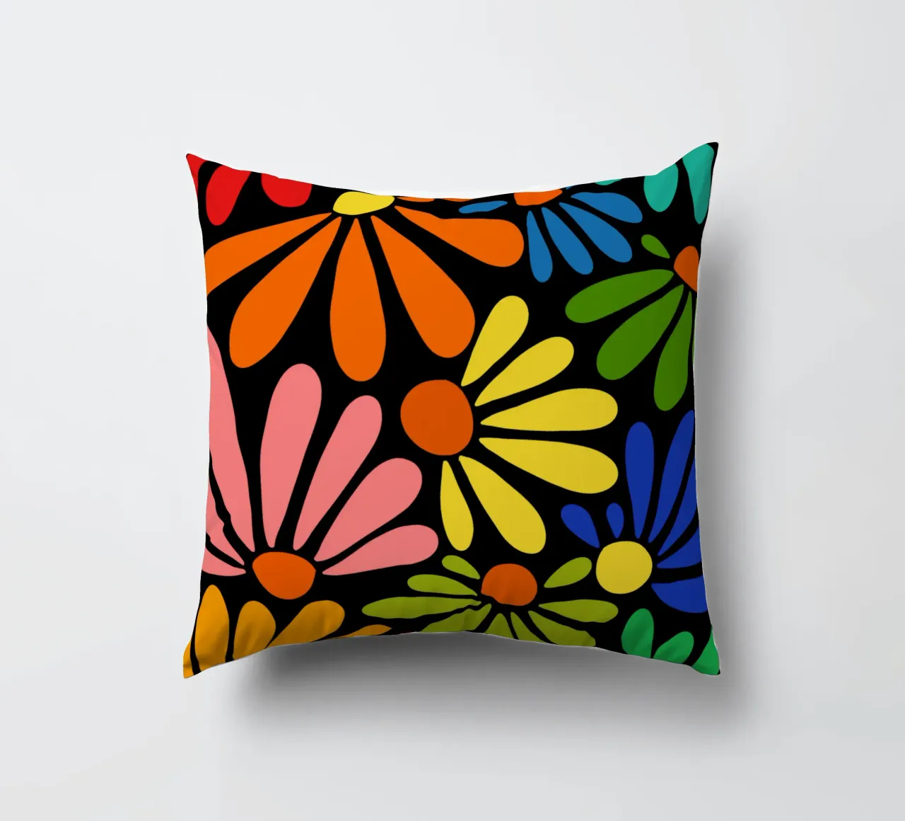 Colorful blooming cuscino da TijanaArtStudio88