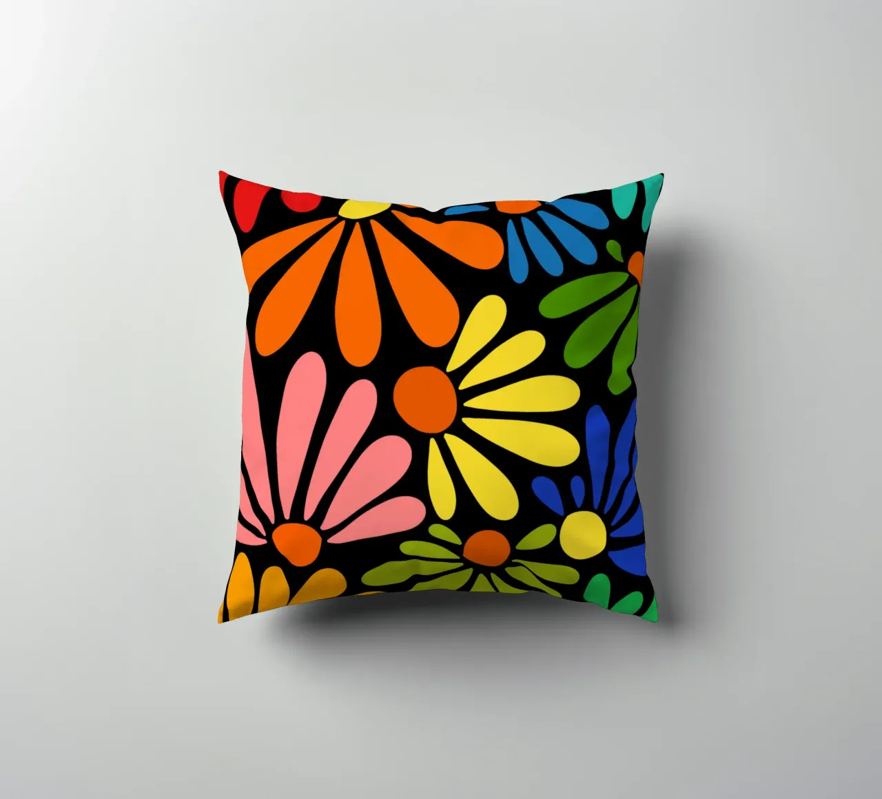 Colorful blooming cuscino da TijanaArtStudio88