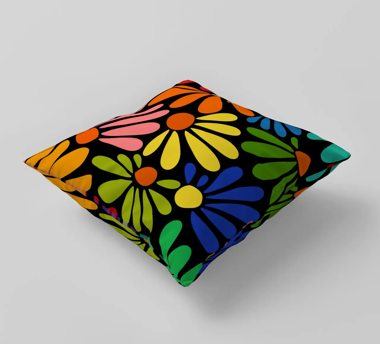 Colorful blooming cuscino da TijanaArtStudio88