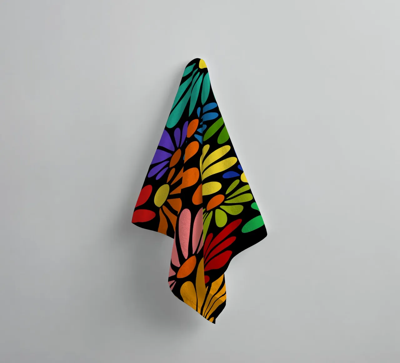 Colorful blooming towel by TijanaArtStudio88