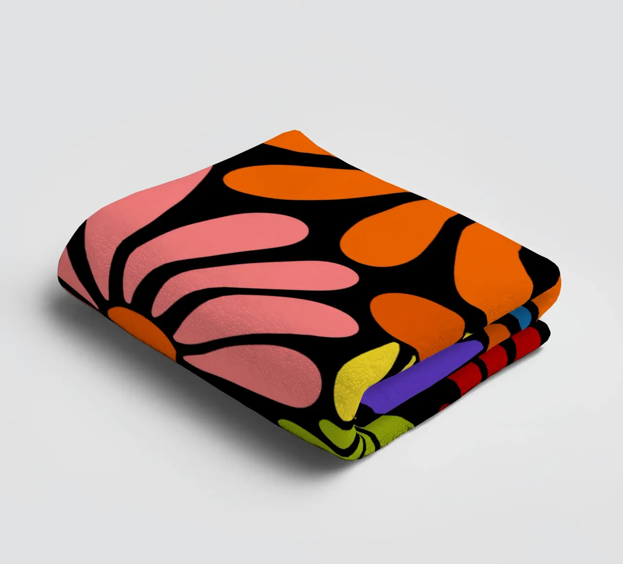 Colorful blooming towel by TijanaArtStudio88