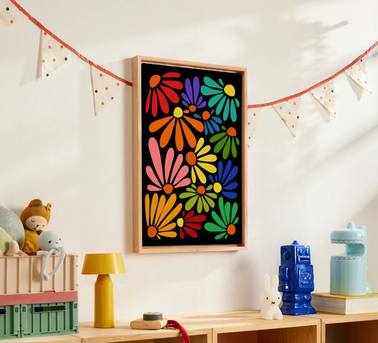 Colorful blooming tela con Cornice a cassetta da TijanaArtStudio88