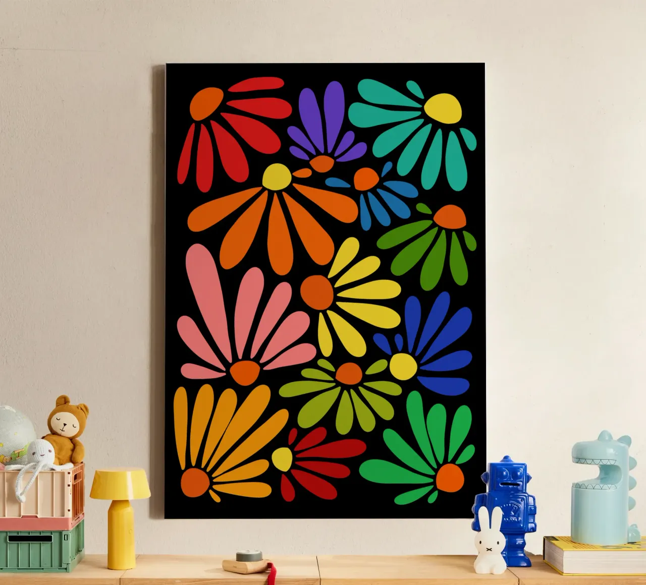 Colorful blooming tela con Cornice a cassetta da TijanaArtStudio88
