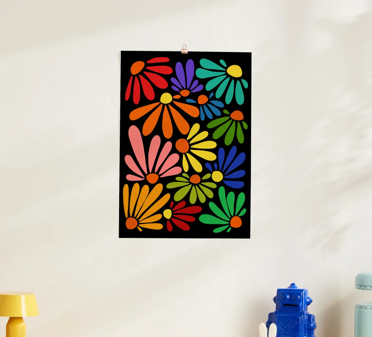 Colorful blooming poster con telaio in plastica da TijanaArtStudio88