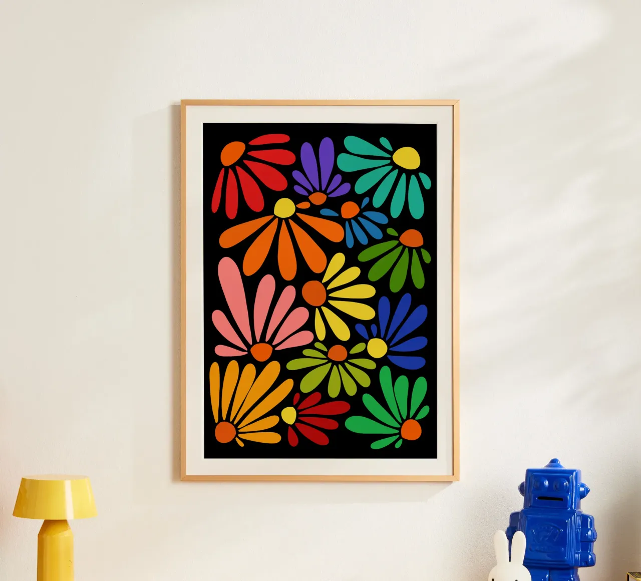 Colorful blooming poster con telaio in plastica da TijanaArtStudio88
