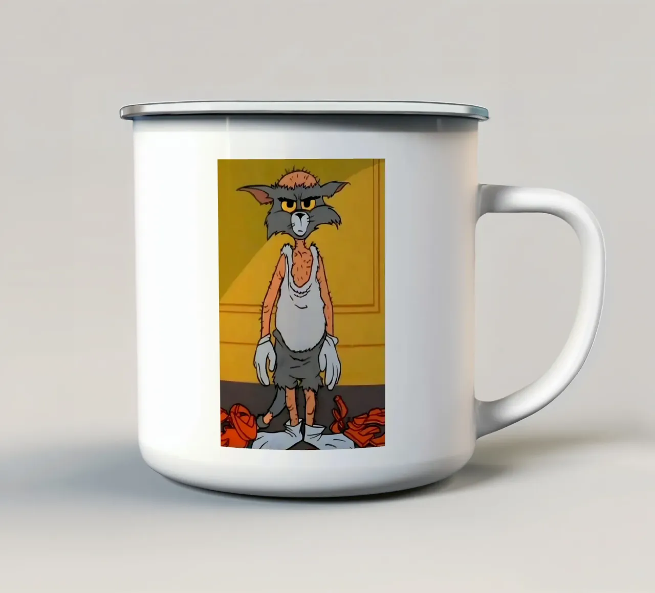 Meme Tom tazza in smalto da Low poly art