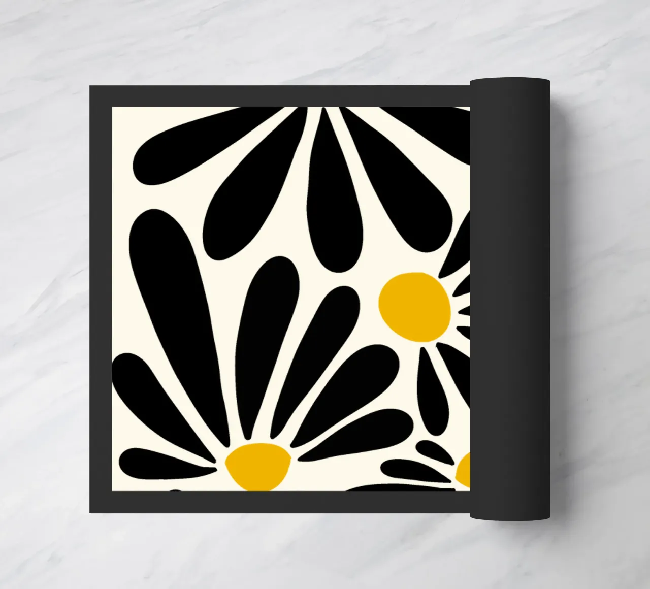 Black petals flowers zerbino da TijanaArtStudio88