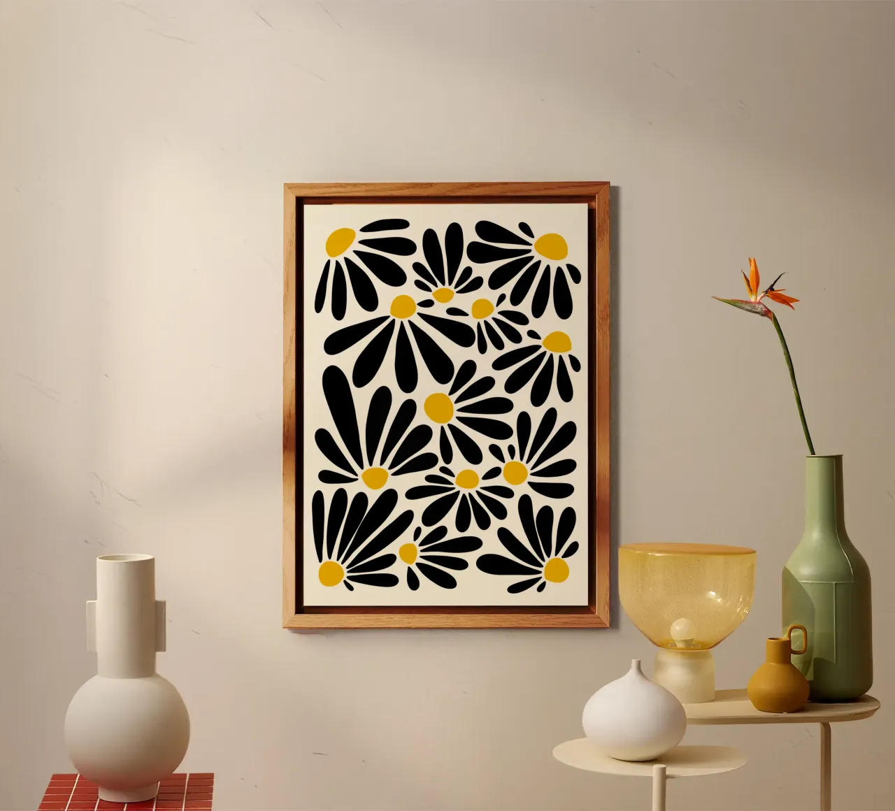 Black petals flowers alluminio dibond da TijanaArtStudio88