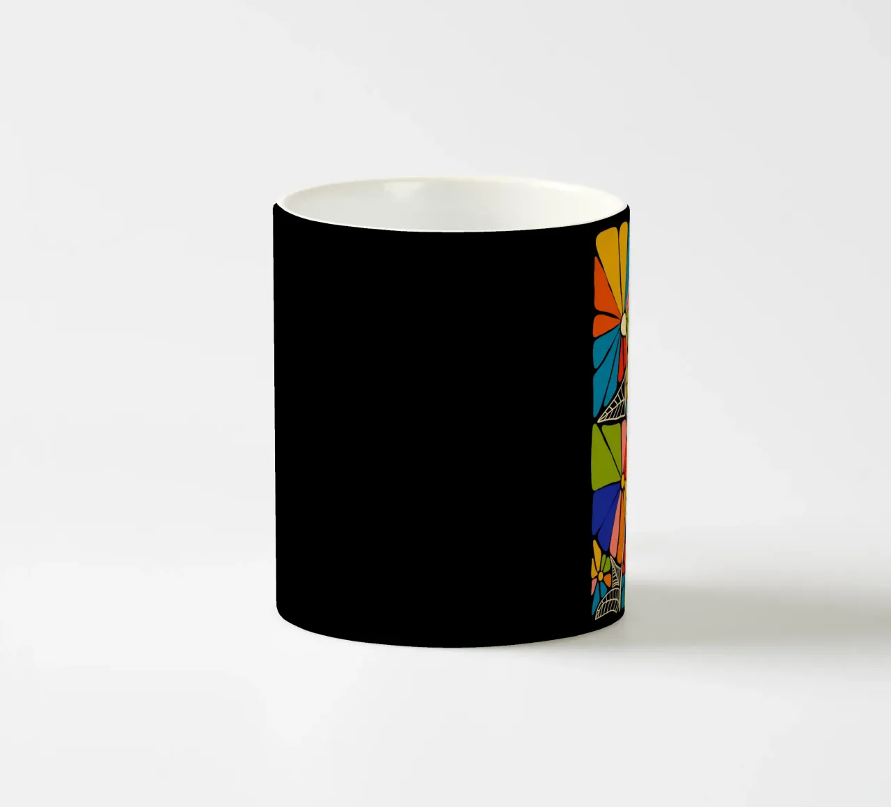 Colorful hippie abstract super powerful flowers tazza in ceramica da TijanaArtStudio88