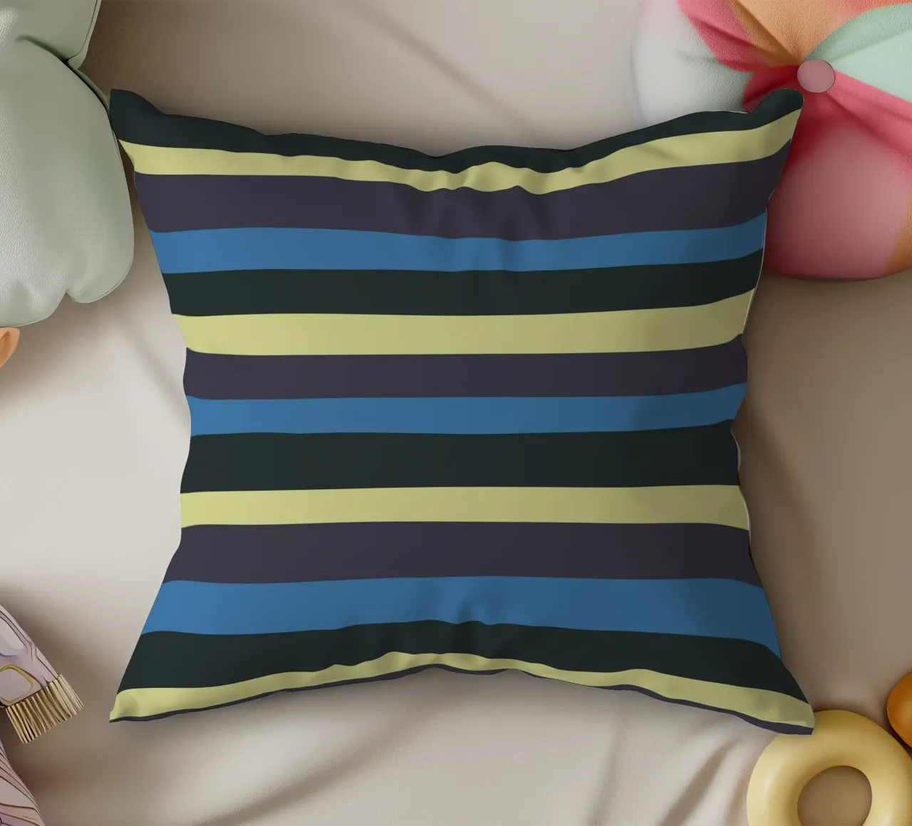 Strisce colorate var 4 cuscino da Little Dean