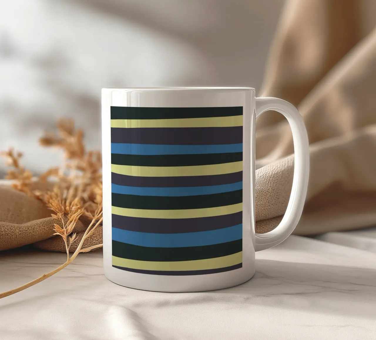 Strisce colorate var 4 tazza in ceramica da Little Dean