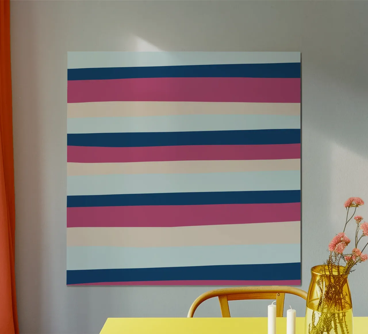 Le strisce di colore erano 5 poster con telaio in alluminio da Little Dean