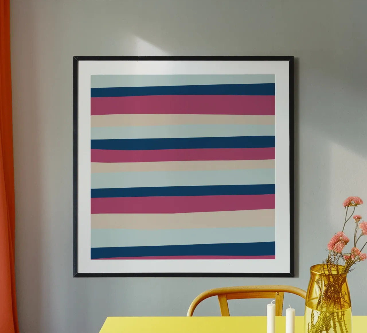 Le strisce di colore erano 5 poster con telaio in alluminio da Little Dean