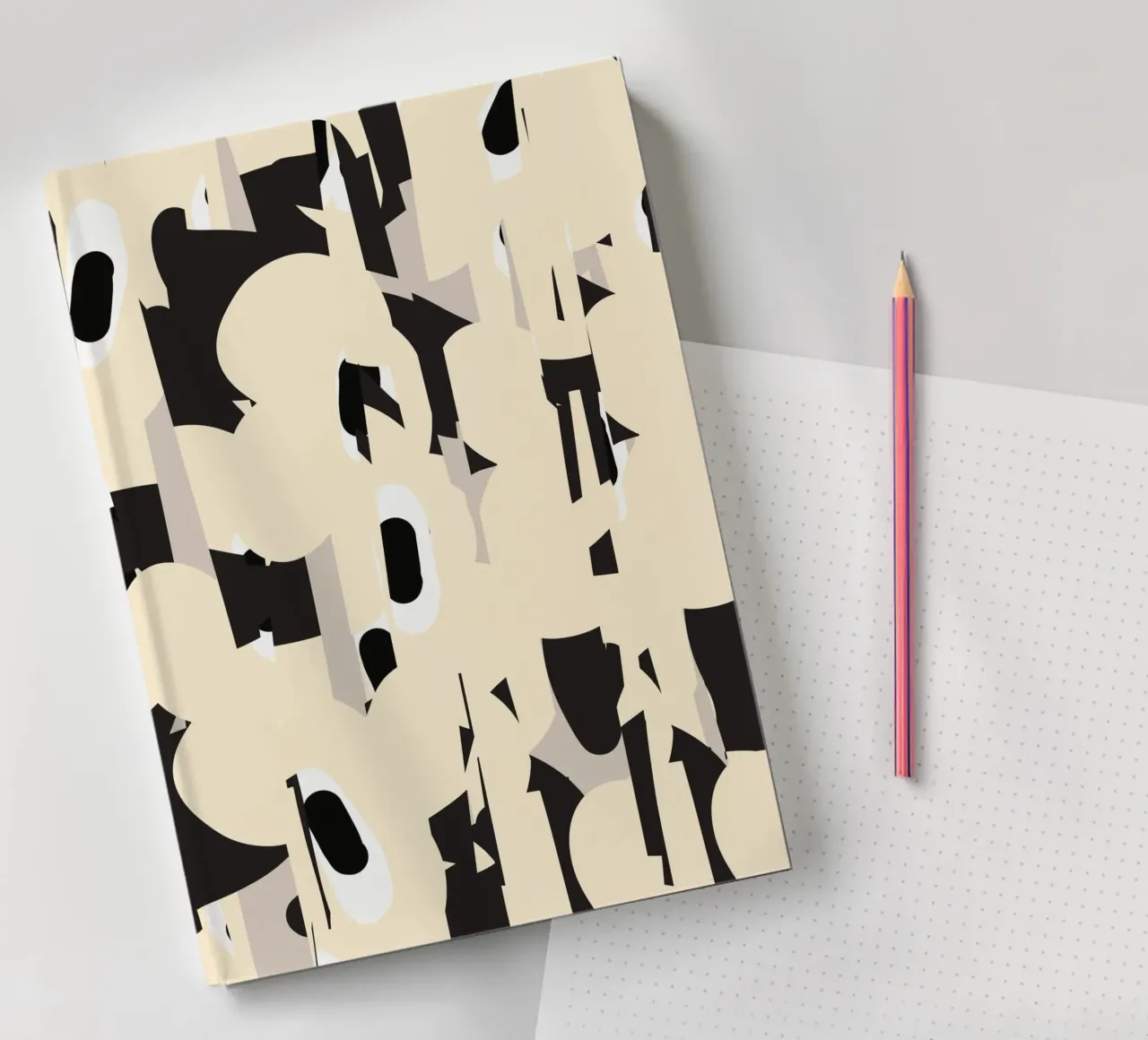 Fragmented botanical pattern notebook by Little Dean