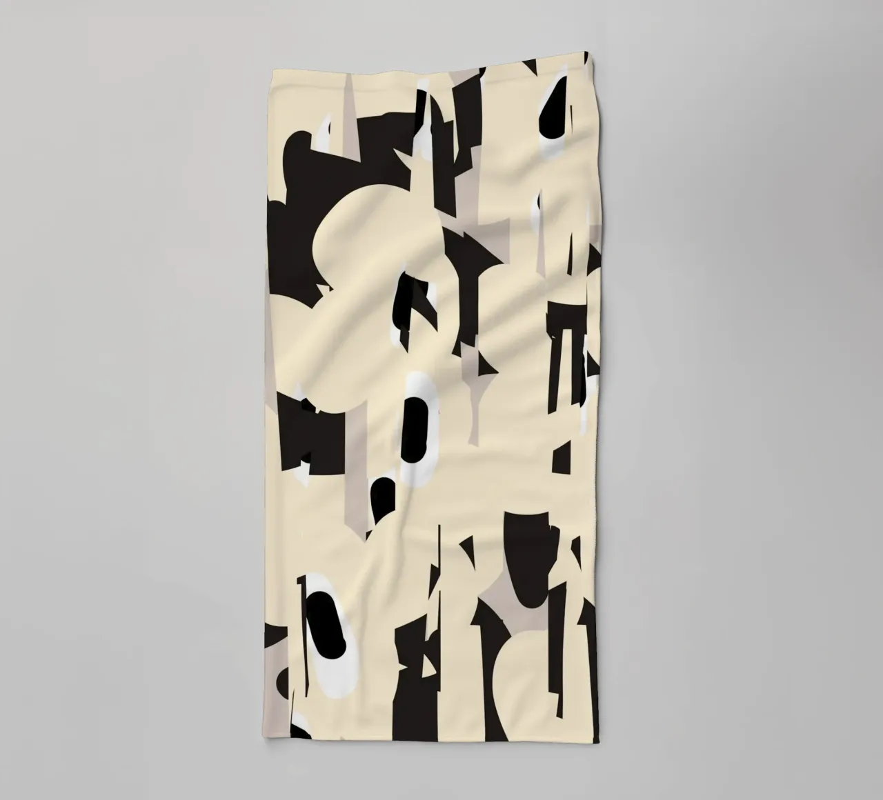 Fragmented botanical pattern towel by Little Dean