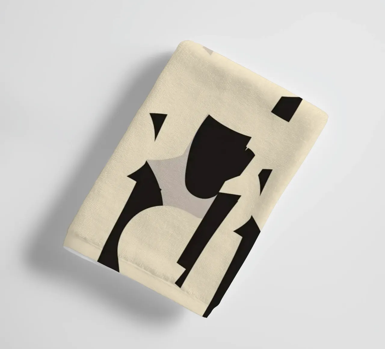 Fragmented botanical pattern towel by Little Dean