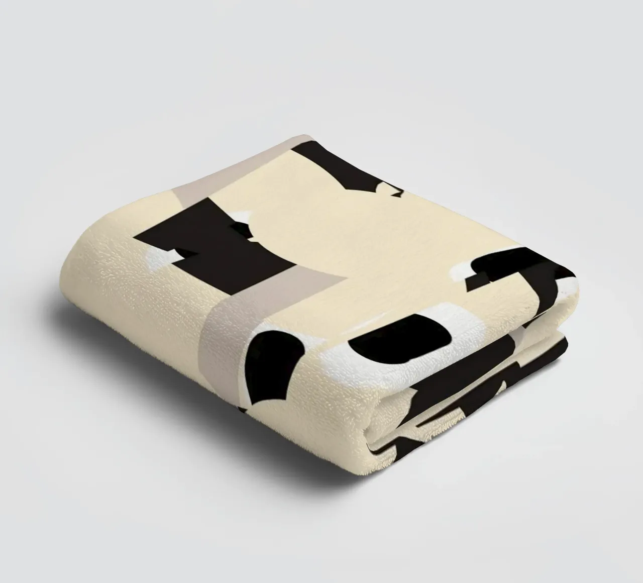 Fragmented botanical pattern towel by Little Dean