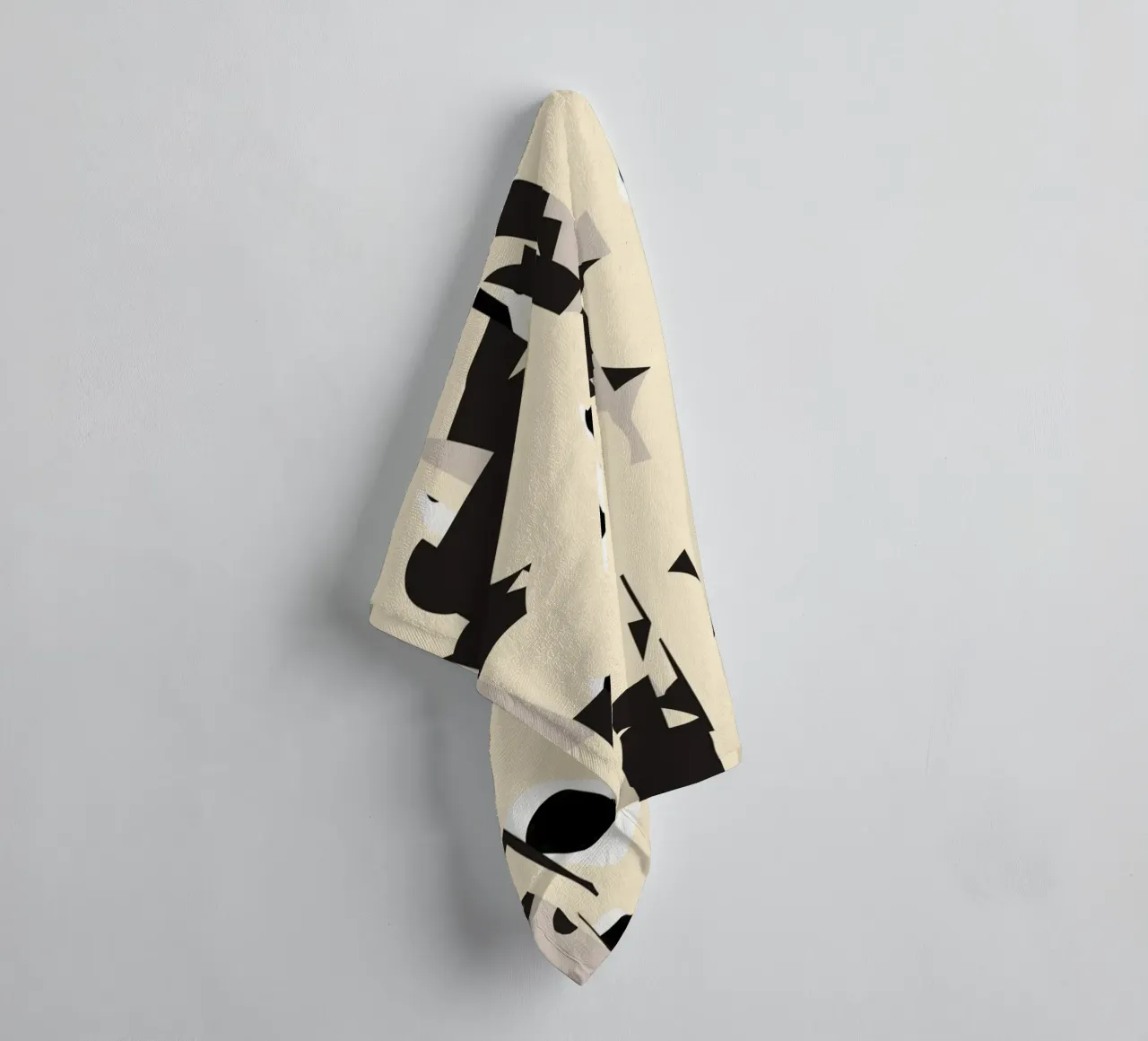 Fragmented botanical pattern towel by Little Dean