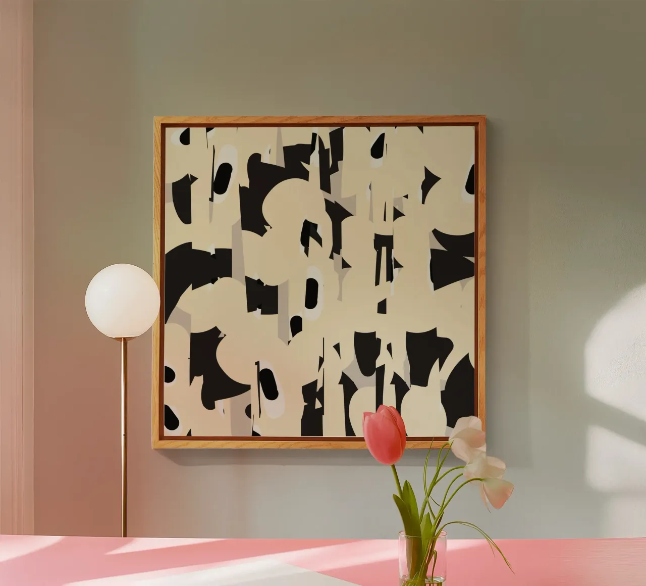 Fragmented botanical pattern acryl van Little Dean