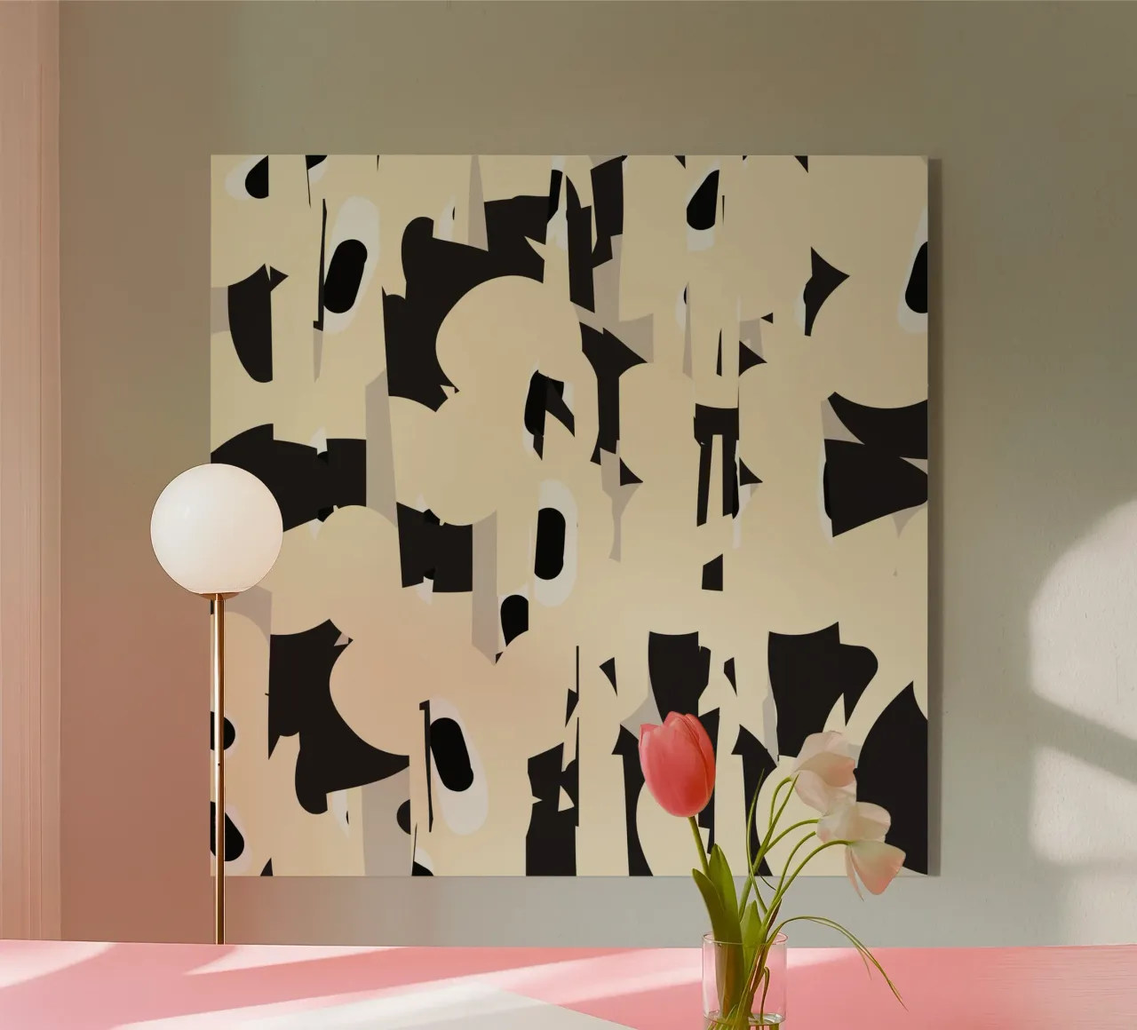 Fragmented botanical pattern plexiglass da Little Dean