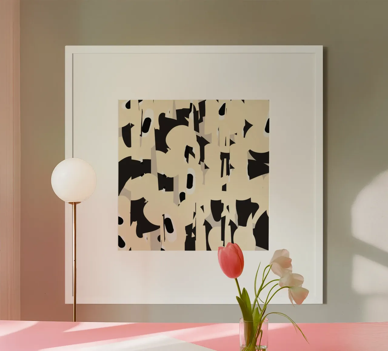 Fragmented botanical pattern poster by Little Dean