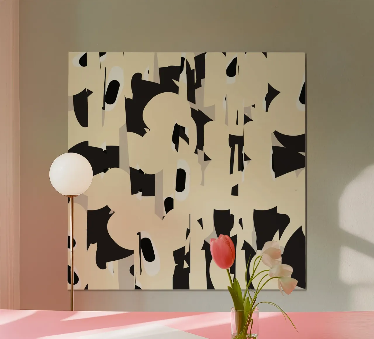 Fragmented botanical pattern poster by Little Dean
