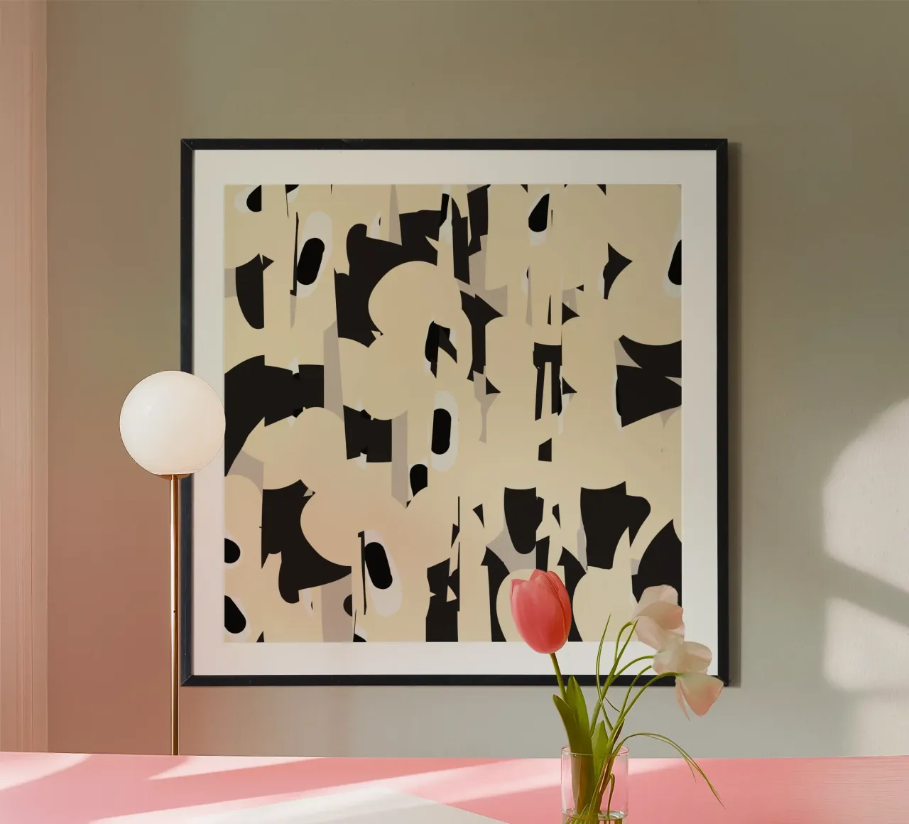 Fragmented botanical pattern poster by Little Dean