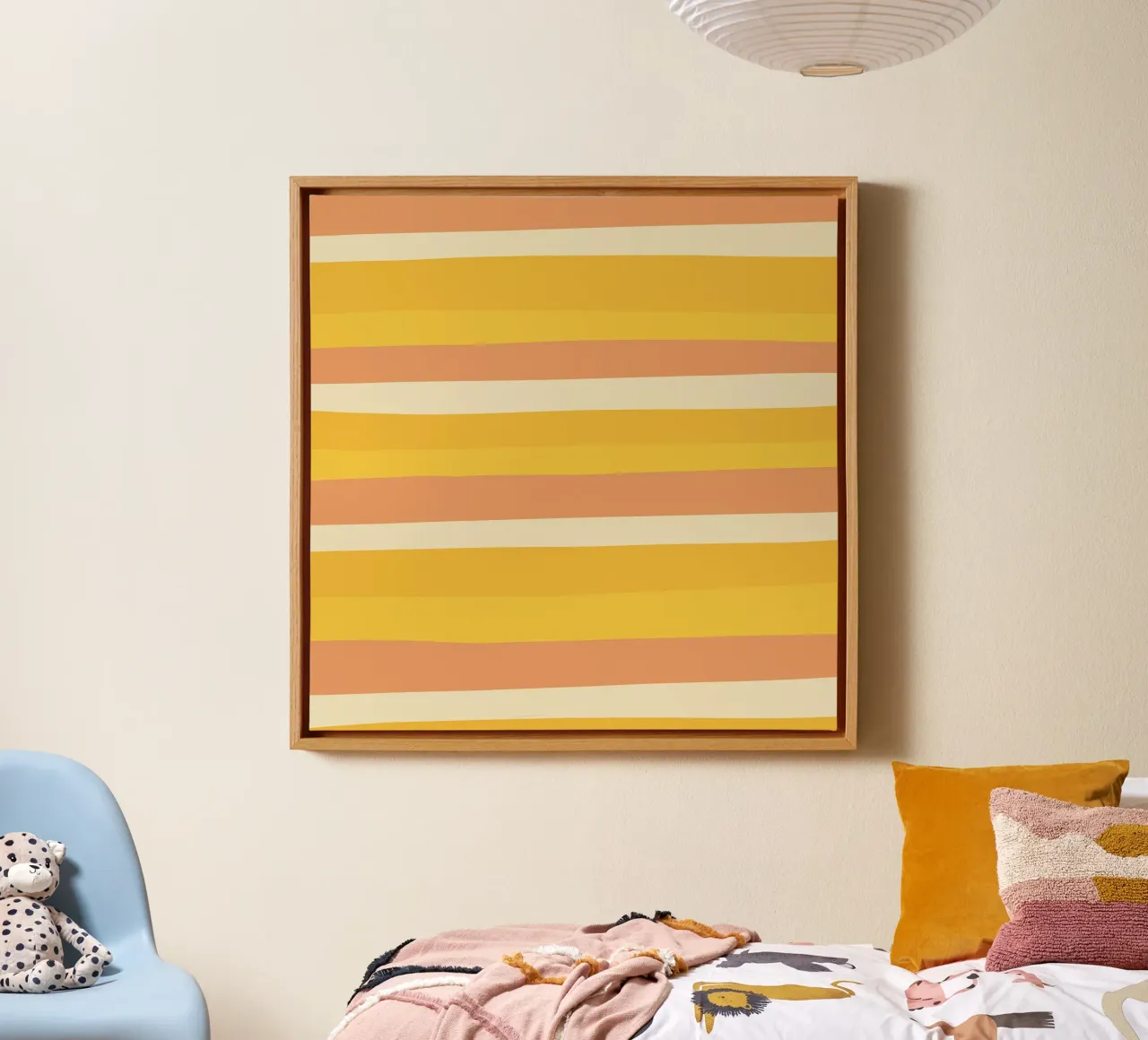 Le strisce di colore erano 7 tela con Cornice a cassetta da Little Dean