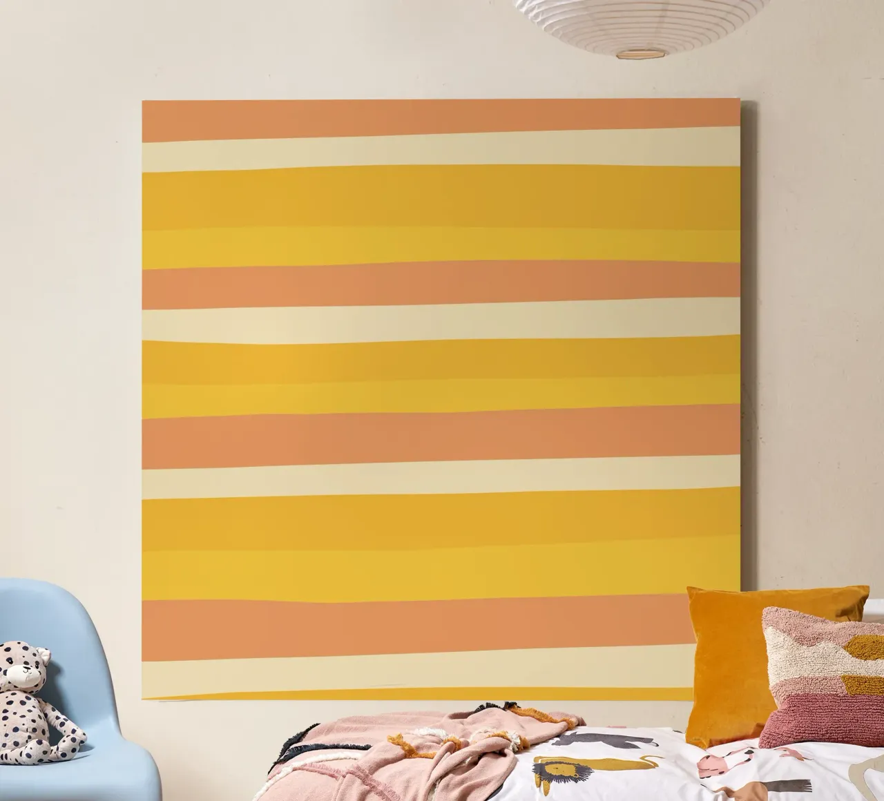 Le strisce di colore erano 7 tela con Cornice a cassetta da Little Dean