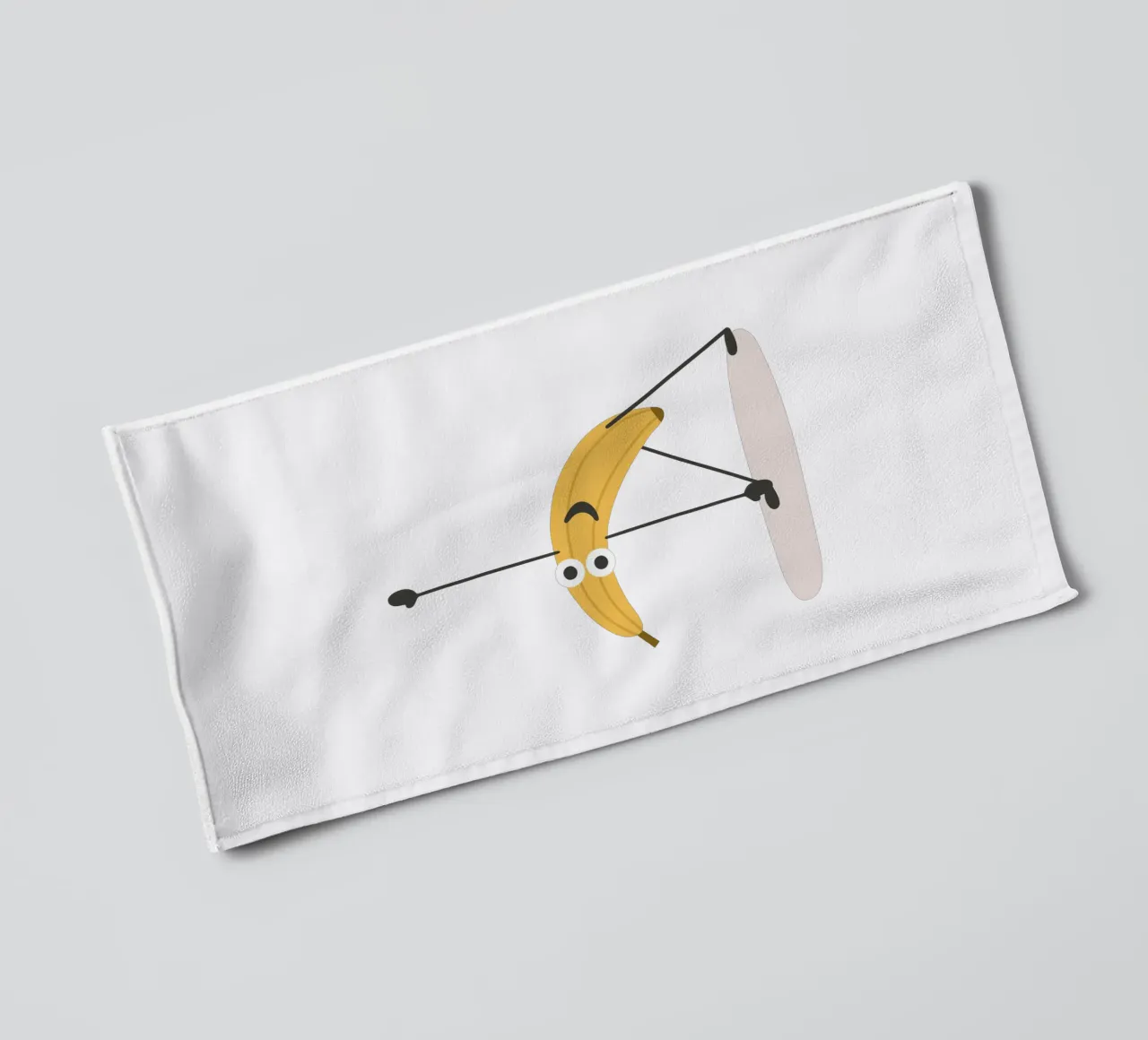 Yoga Banana in Triangle Pose | Fun & Witty Art for Yogis towel by Kathrin Woo Design
