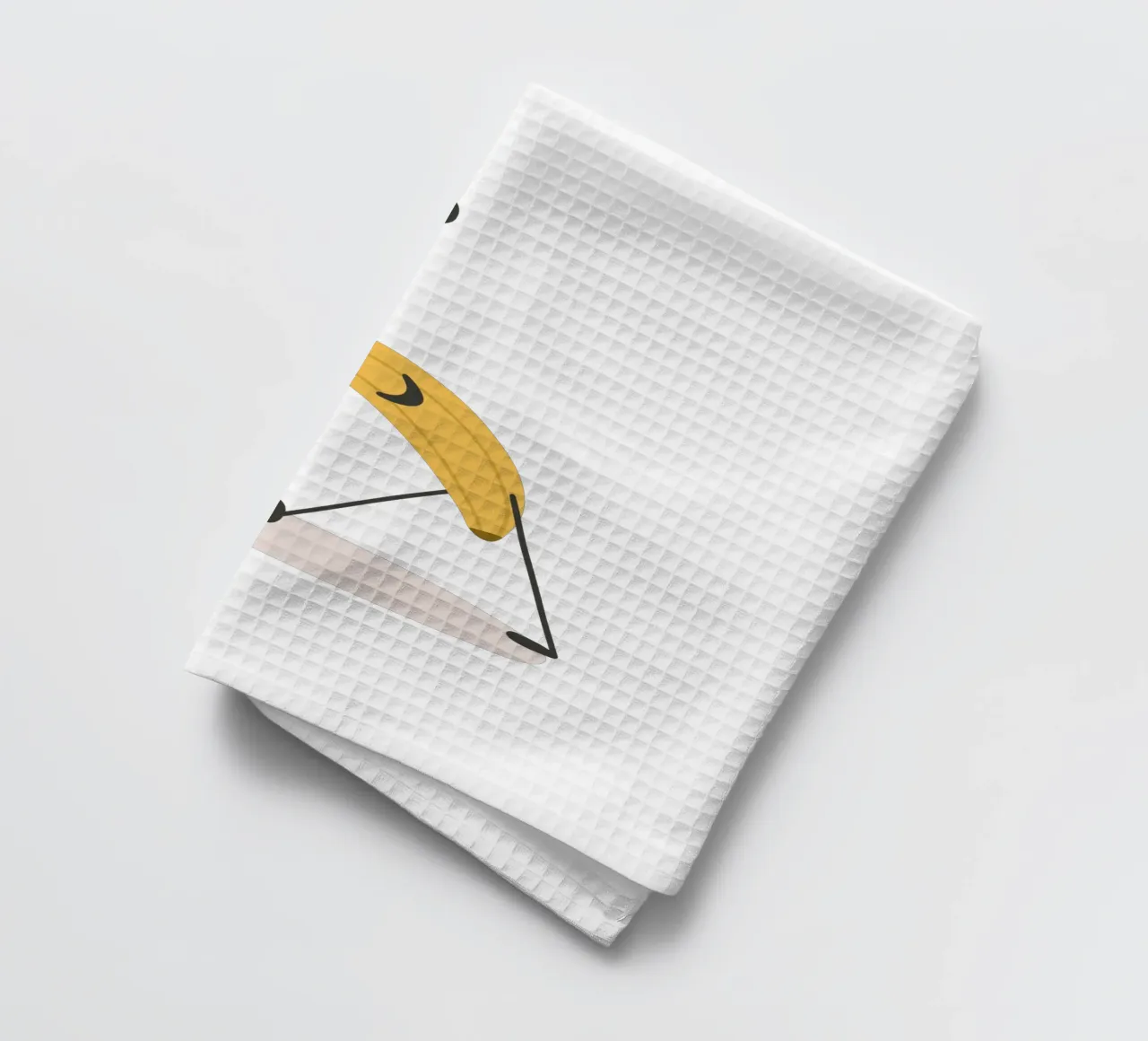 Yoga Banana in Triangle Pose | Fun & Witty Art for Yogis torchon de Kathrin Woo Design