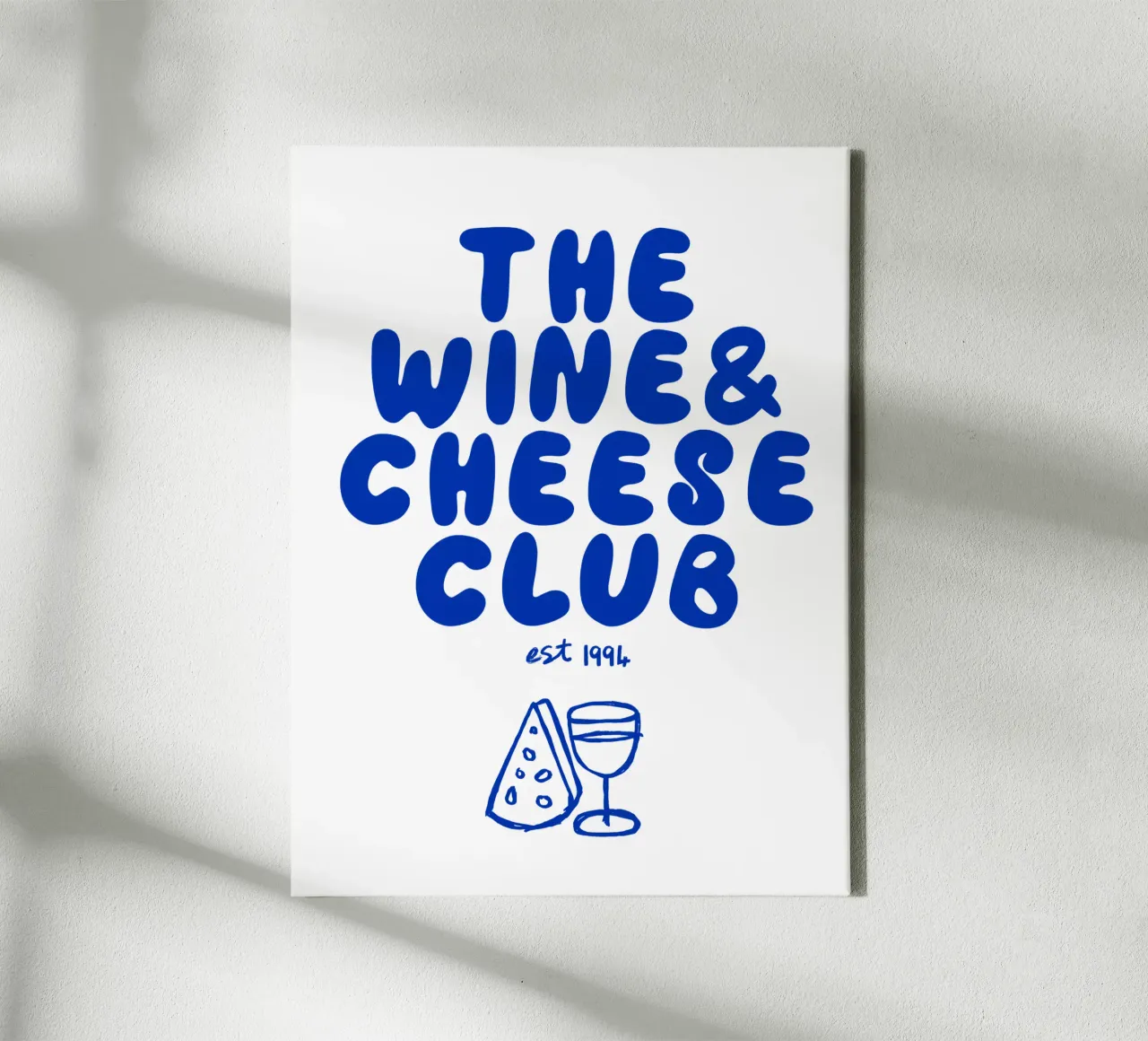 Wine & Cheese Club tela con Cornice a cassetta da Le club Club