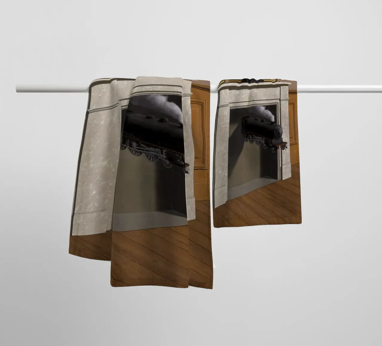 Time Transfixed, 1938 towel by Simone Schweit