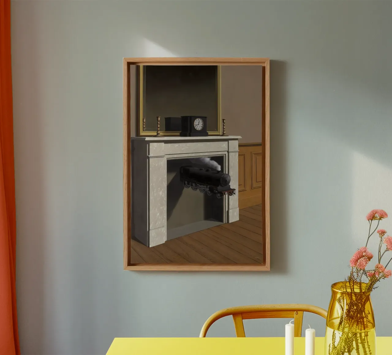 Time Transfixed, 1938 canvas with Floater frame by Simone Schweit