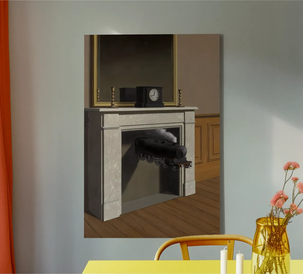 Time Transfixed, 1938 canvas with Floater frame by Simone Schweit