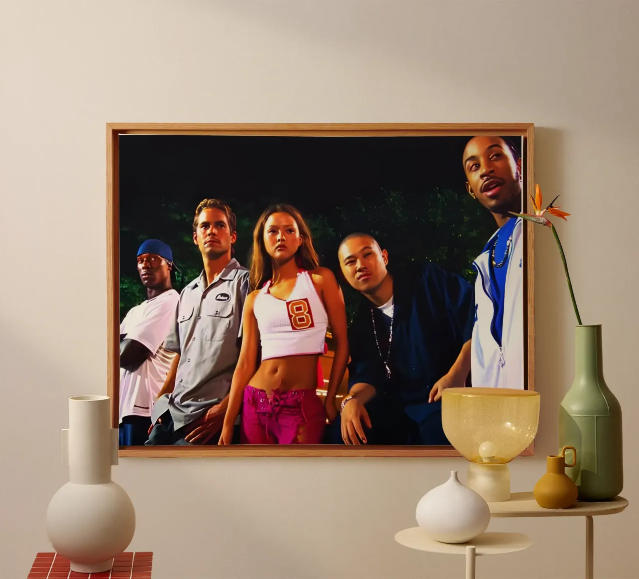 Fast Furious tela con Cornice a cassetta da Low poly art