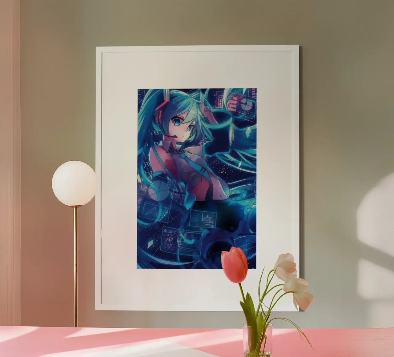 Hatsune Miku poster con telaio in alluminio da Victoria