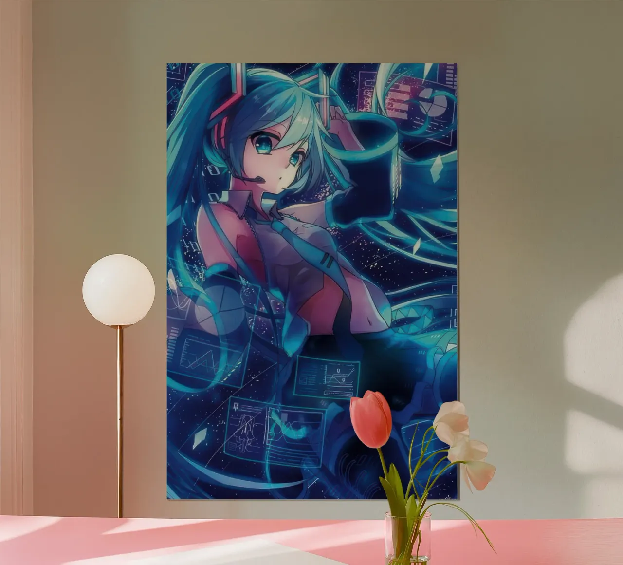 Hatsune Miku poster con telaio in alluminio da Victoria
