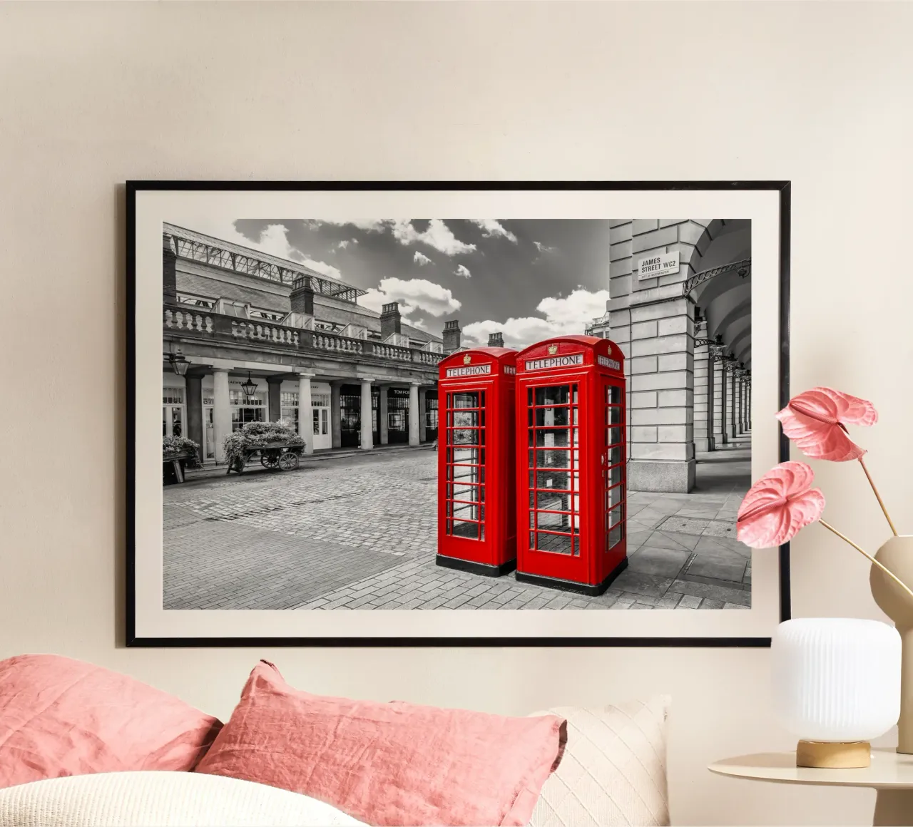 Classici dal Covent Garden - colourkey poster con telaio in legno da Melanie Viola