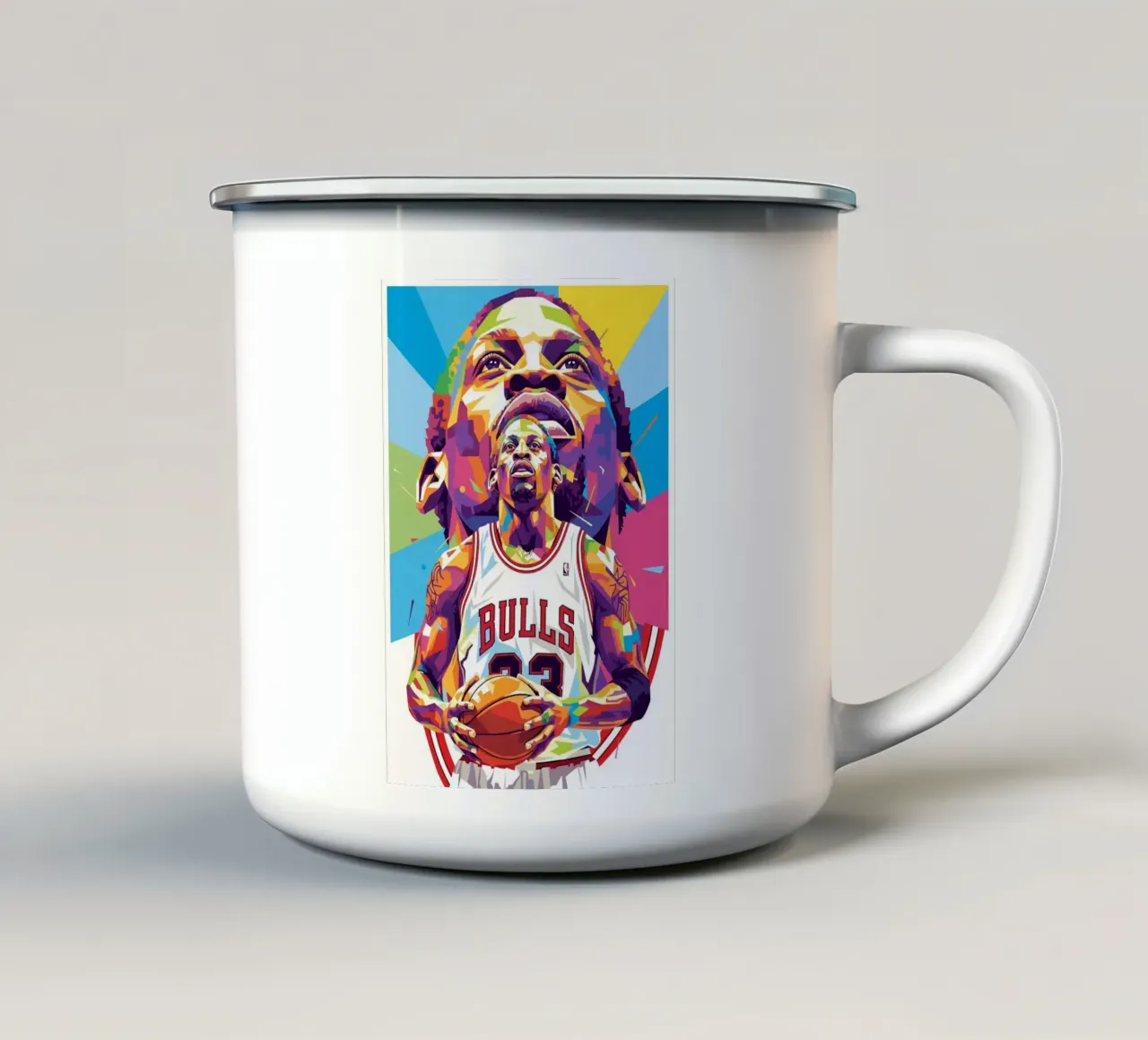 Dennis Rodman pop art #1 tazza in smalto da Hantamrata